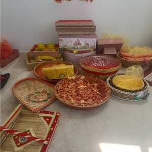 Colorful Decorative Baskets and Trays